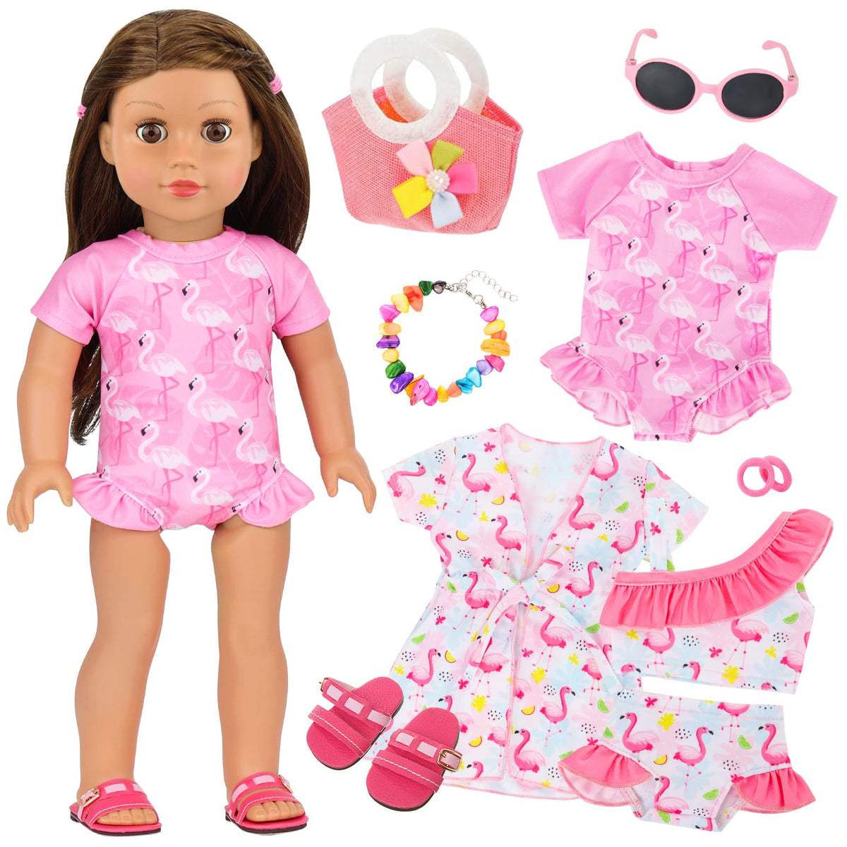 UNICORN ELEMENT 18-inch doll swimsuit set A for sunny playtime and style variety
