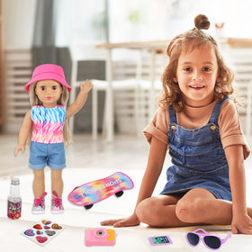 Unicorn Element denim-shorts ready for sunny doll outings