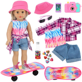 Unicorn Element fishermans-hat for 18-inch dolls enhances sunny play sessions