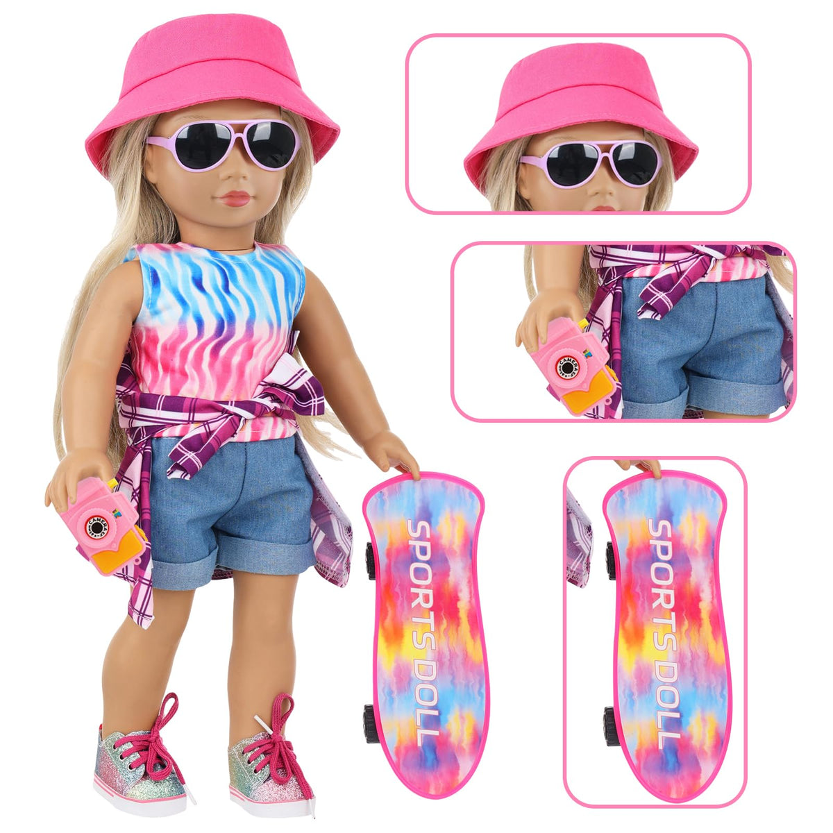 Unicorn Element plaid-shirt adds versatile layer to doll fashion