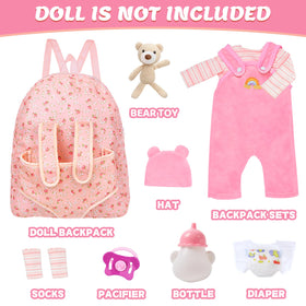 UNICORN ELEMENT strap set for 18-inch dolls supports secure, stylish outfit changes.