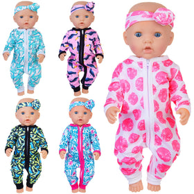UNICORN ELEMENT bamboo leaf jumpsuit for 14-18 inch dolls, enhances imaginative play.