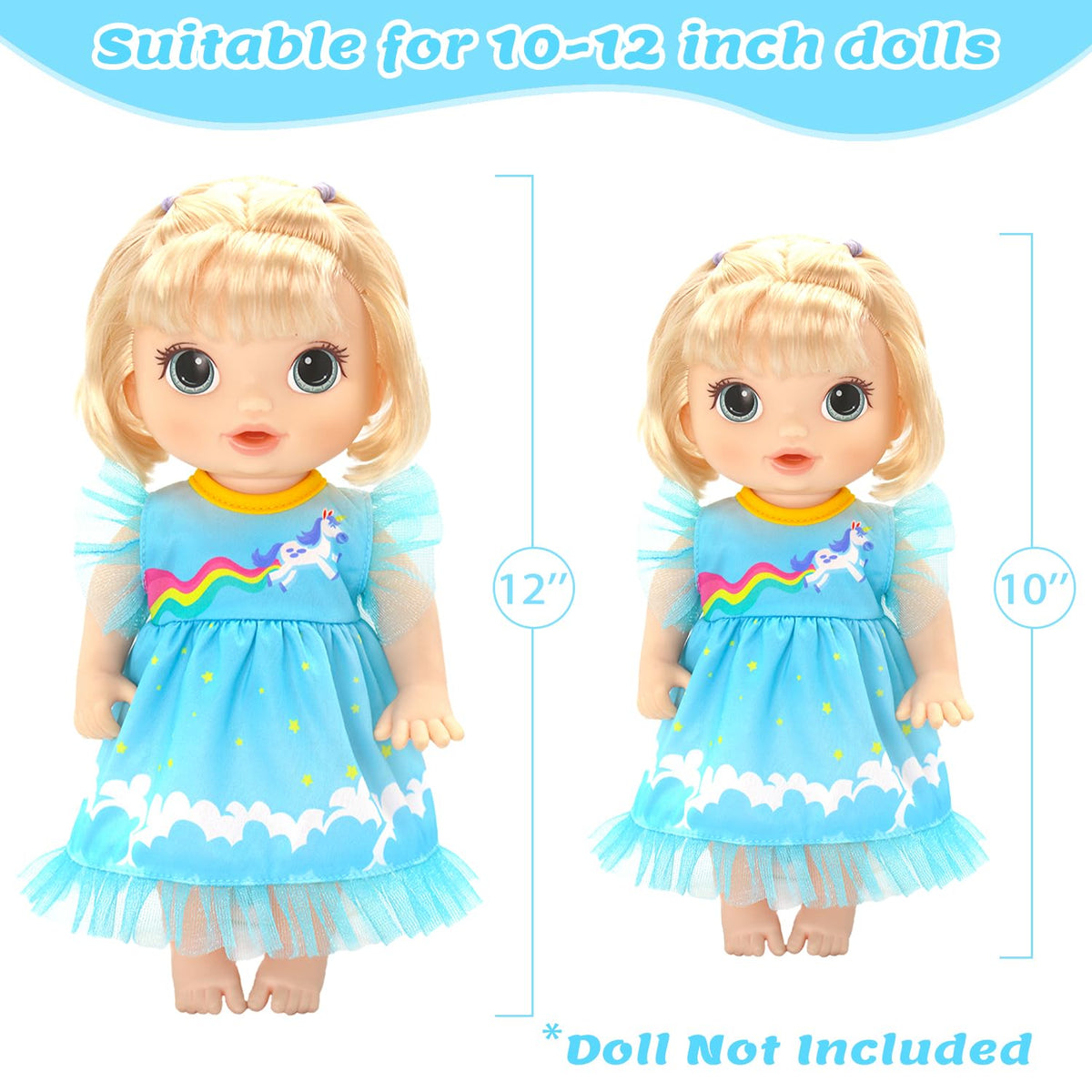 UNICORN ELEMENT cozy doll clothes provide comfy options for dressing up.