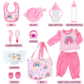 UNICORN ELEMENT doll clothes with cute patterns for 14–18 inch dolls