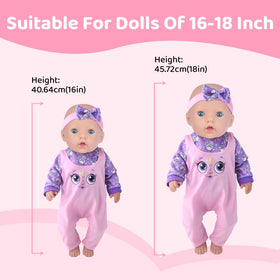 UNICORN ELEMENT doll hats, four-piece set to complete looks.