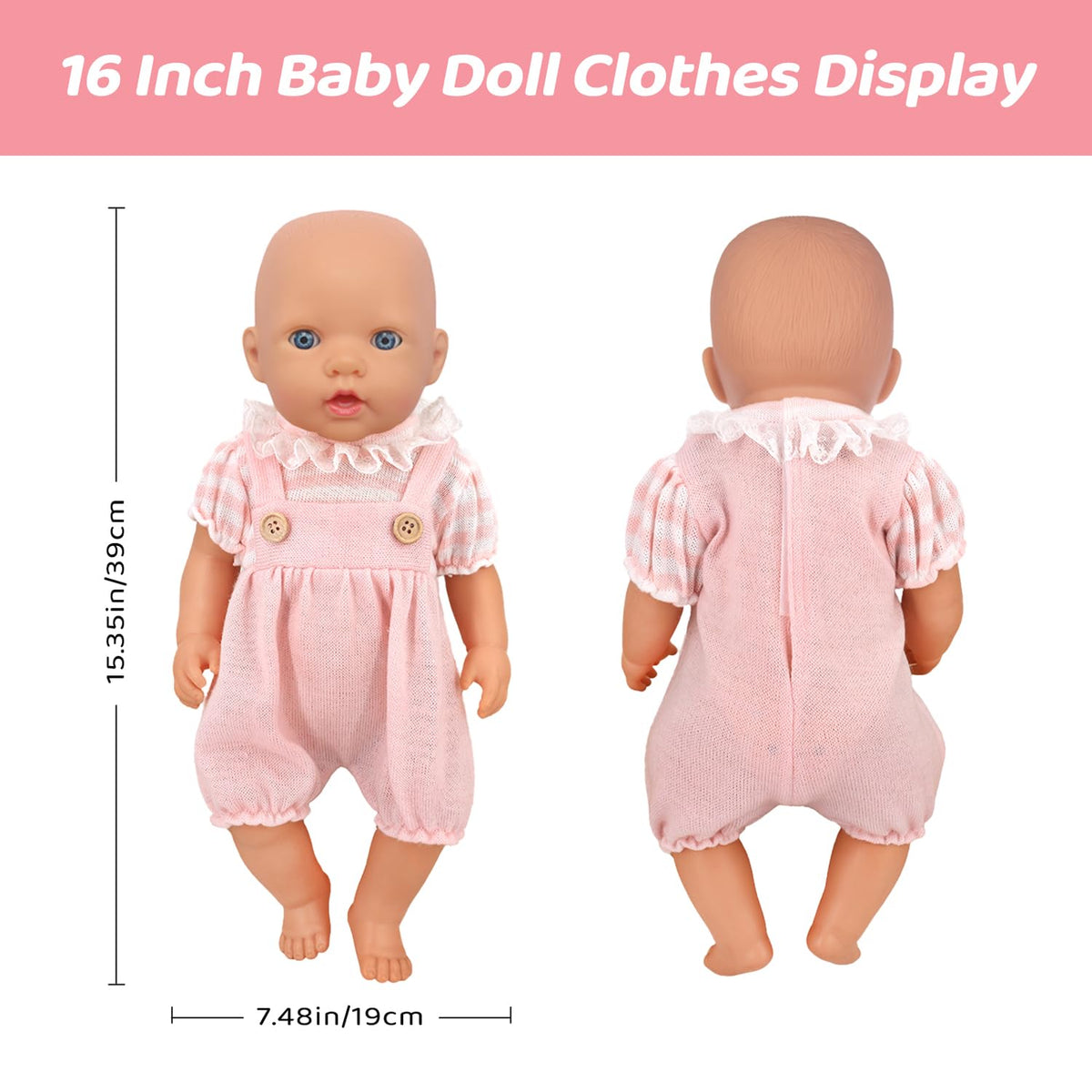 UNICORN ELEMENT easy-to-put-on doll clothes for quick dress changes.