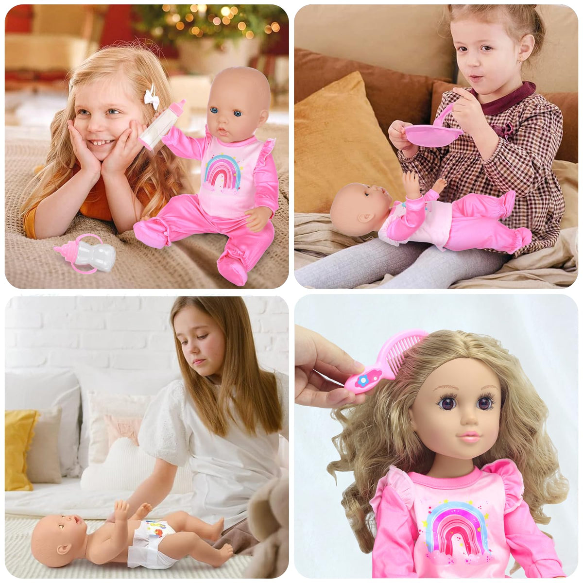 UNICORN ELEMENT pacifier and dinner plate accessories for nurturing play sessions