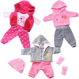 unicorn element rose hooded vest for 16-18 inch dolls, cozy outerwear for imaginative play