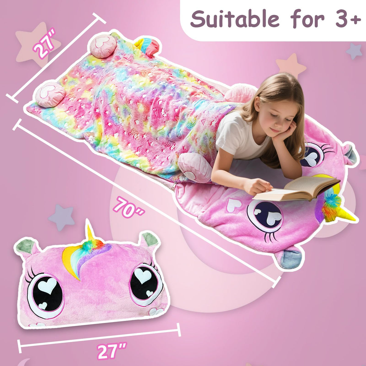 Unicorn Slumber machine-washable fabric simplifies cleanup after play