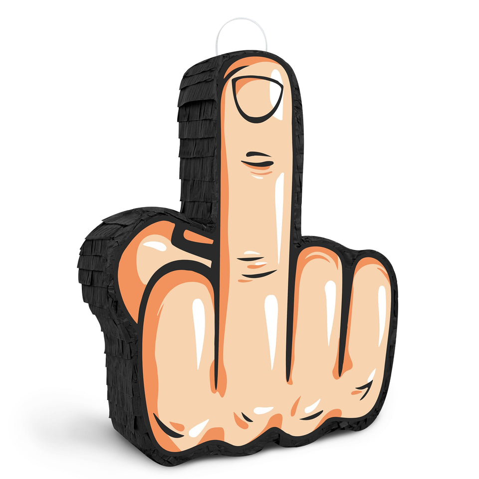 UNIIDECO Middle Finger Pinata front view for festive party decorating and fun