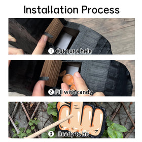 UNIIDECO Middle Finger Pinata close-up shows thick material for lasting use