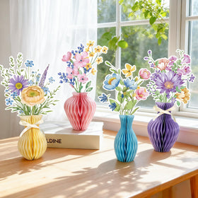 UNIIDECO wildflower honeycomb centerpiece purple for elegant celebrations