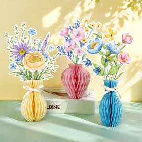 UNIIDECO wildflower honeycomb centerpiece yellow for sunny parties