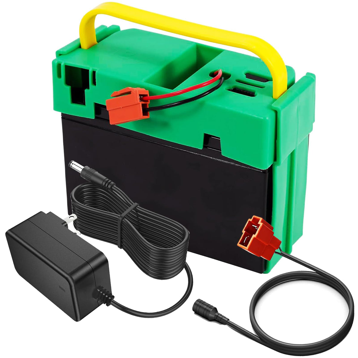 UNIKARO 12V Li-ion battery pack front view, ideal replacement for kids' ride-on cars.