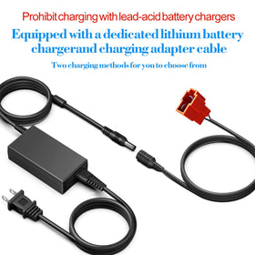UNIKARO 24V 12Ah battery pack with 1A charger included for quick top-ups