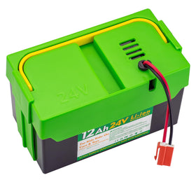 UNIKARO 24V 12Ah battery pack installed in a kid's ride-on vehicle for longer sessions