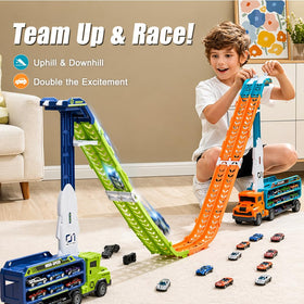 Unimoly carrier truck with 33-inch track ready for fast races.