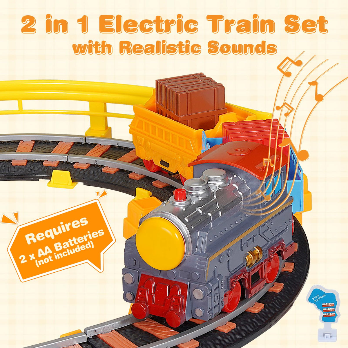 Unimoly train sounds and accessories add realism to the scene