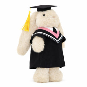 UNIMV display-ready bunny plush for desks and shelves.