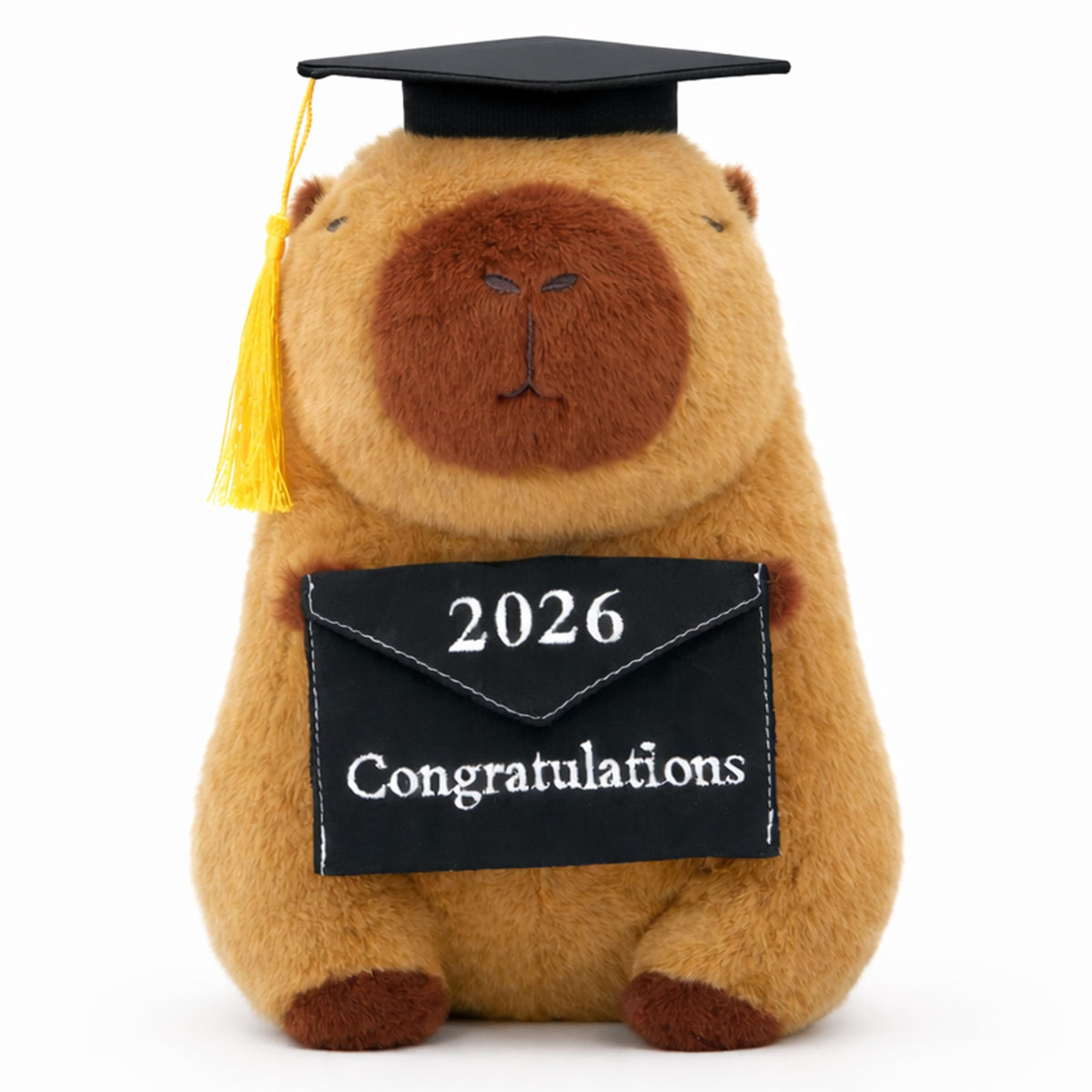 UNIMV capybara plush 9 inch with graduation cap, ideal keepsake