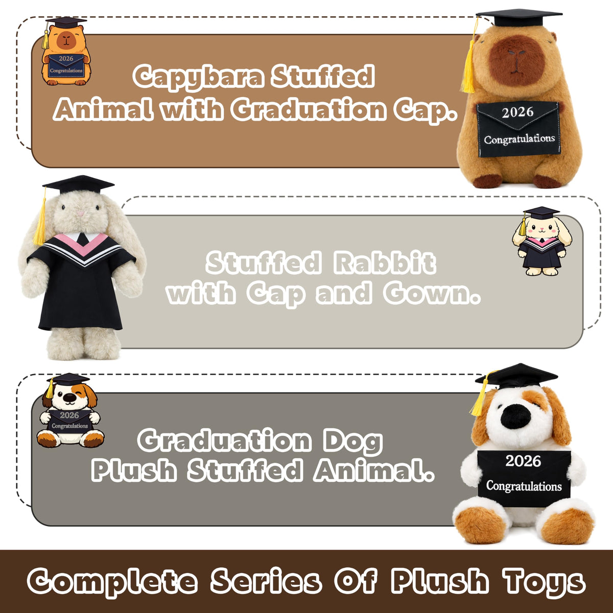 UNIMV capybara for gift baskets, a unique graduation keepsake