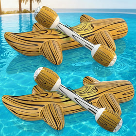 Uniqhia joust logs in action for family-friendly water battles