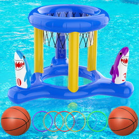 Uniqhia pool games hoop base, stable setup for family pool parties.