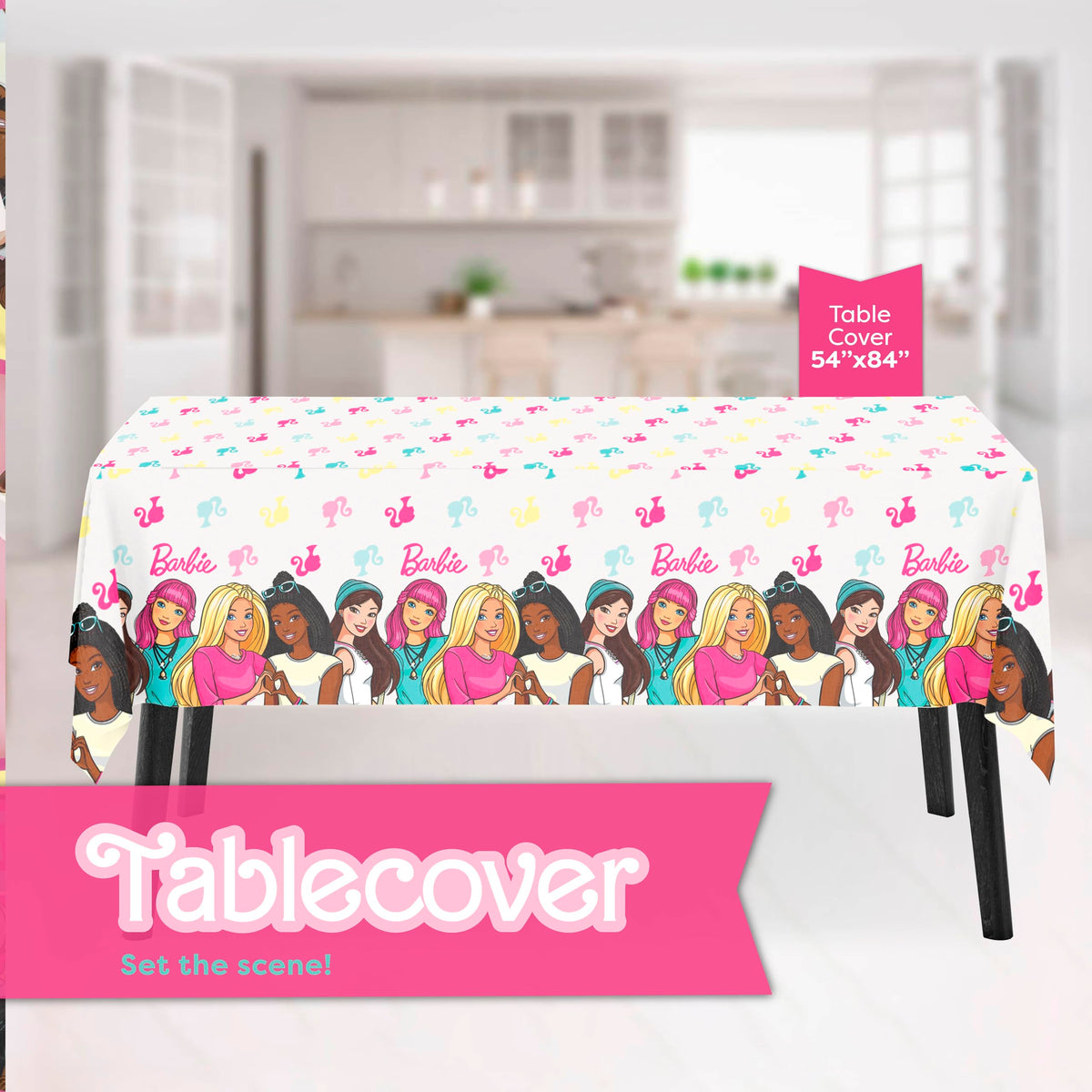 Unique Barbie birthday button adds festive flair to the celebration.