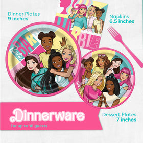 Unique Barbie 9-inch plates showcase meals with bold, kid-approved style
