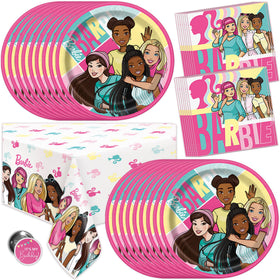 Unique Barbie tablecover 54x84 for a vibrant birthday table.