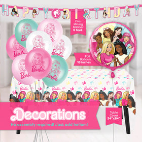 Unique Barbie table cover protects surfaces while adding kid-friendly color