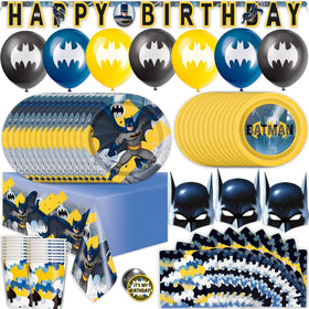Unique Batman birthday balloons add festive color to your party space and photos.