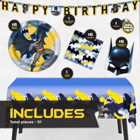 Unique Batman table cover protects surfaces and simplifies cleanup.