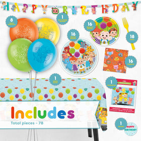 Unique CoComelon backdrop 5x4 ft for a photo-worthy display and party vibe.