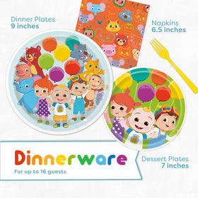 Unique CoComelon 7-inch plates ideal for snacks and desserts.