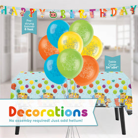 Unique CoComelon 9-inch plates offer sturdy serving for kids' meals.