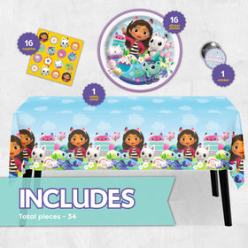 Unique Gabby Dollhouse plates 16-count sturdy paper for easy serving