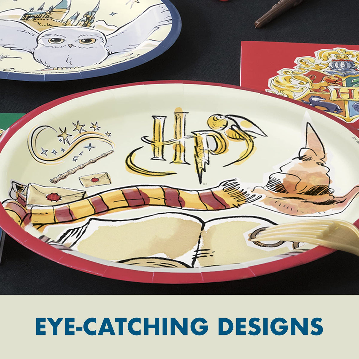 Unique Harry Potter birthday decorations kit cups, napkins, candles for complete tableware