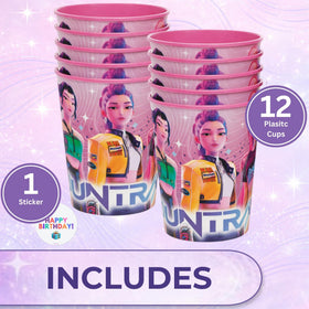 Unique KPop Demon Hunters 16oz durable plastic cups for juice or water
