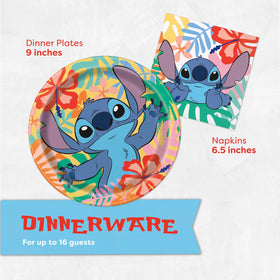 Unique Lilo and Stitch 9-inch plates provide sturdy meal support for pizza and cake