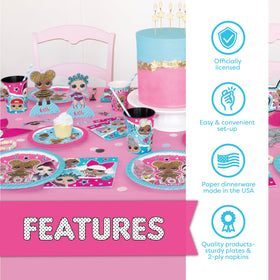 Unique LOL balloons set adds festive color for easy celebration setup