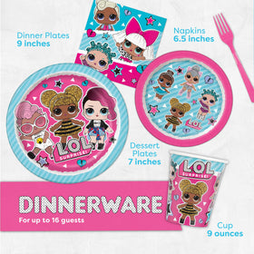 Unique LOL cups and napkins for quick service and cleanups