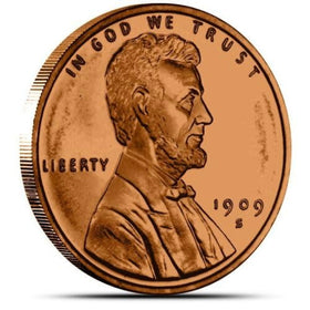 Unique Metals twenty Lincoln Wheat Penny coin back view shows wheat detail for display.