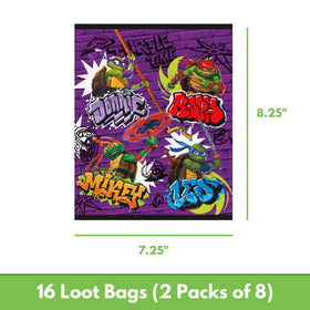 Unique Ninja Turtle mini skateboards as playful party keepsakes.