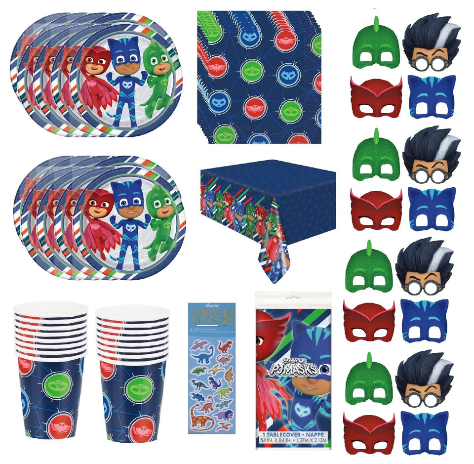 Unique PJ 9-inch plates on a bright party table for easy serving.