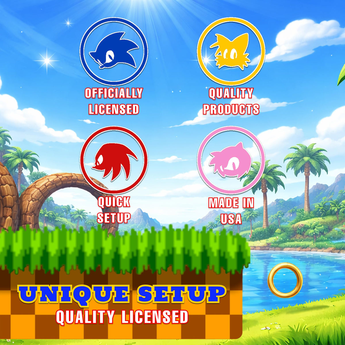Unique Sonic officially licensed merchandise ensures high-quality party supplies.