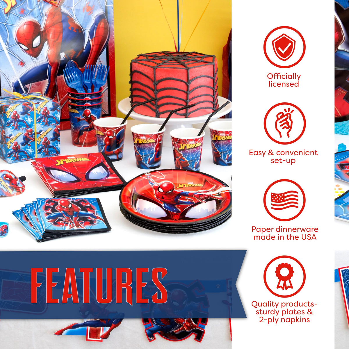 Unique Spider-Man table cover 54 by 84 inches for spill protection and clean setup