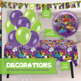 Unique TMNT latex balloons mix for colorful ceiling and ground decorations