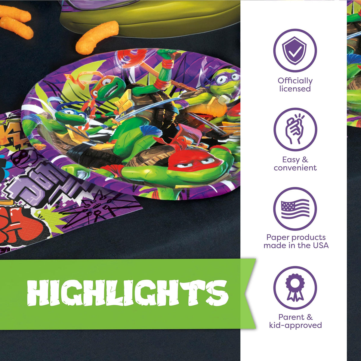 Unique TMNT party scene image to plan a cohesive setup.