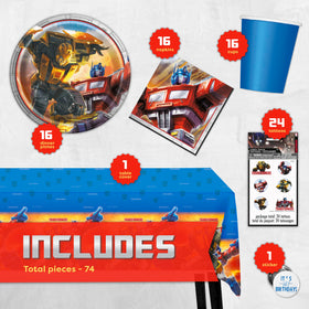 Unique Transformers plates 9-inch provide sturdy serving and quick cleanup.